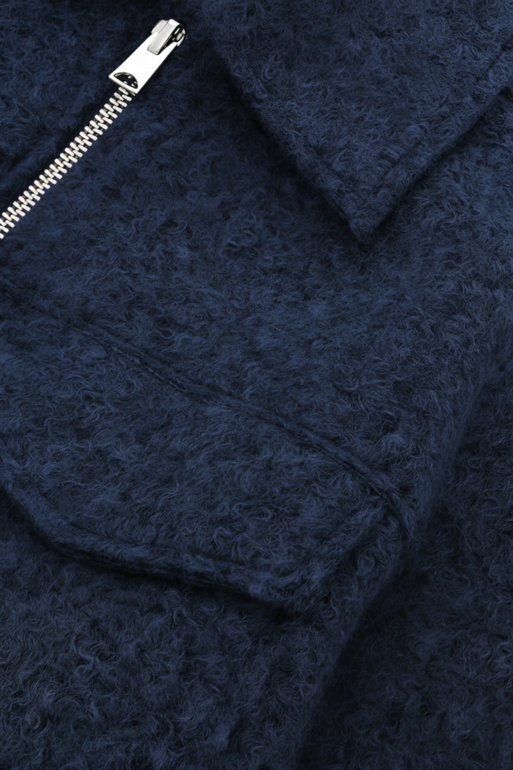Jacket : Women's Navy Zip-Up Jacket in van Vanda Liamo