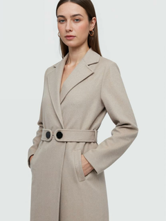 Women's Mid-Length Beige Coat