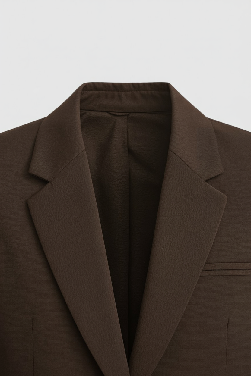 Coat : Blazer for Women, Slim Fit Brown Casual or Business Jacket in van Vanda Liamo