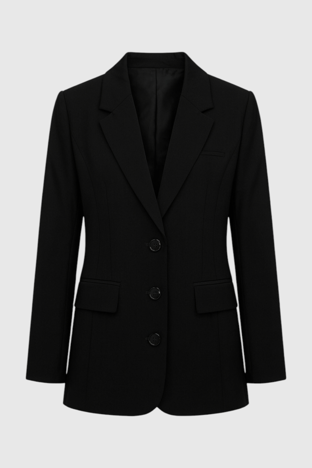 Coat : Women's Slim Fit Black Blazer Jacket - Professional & Stylish in Black van Vanda Liamo
