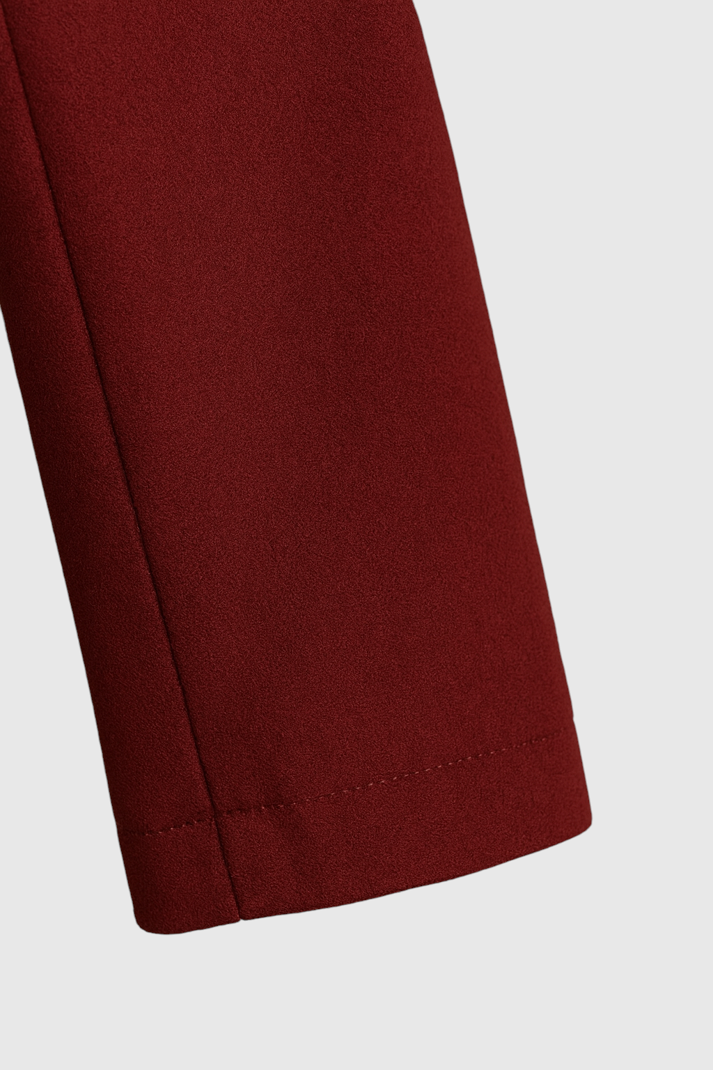 Coat : Women's Burgundy Wool Blend Trench Coat - Warm Winter Jacket in van Vanda Liamo