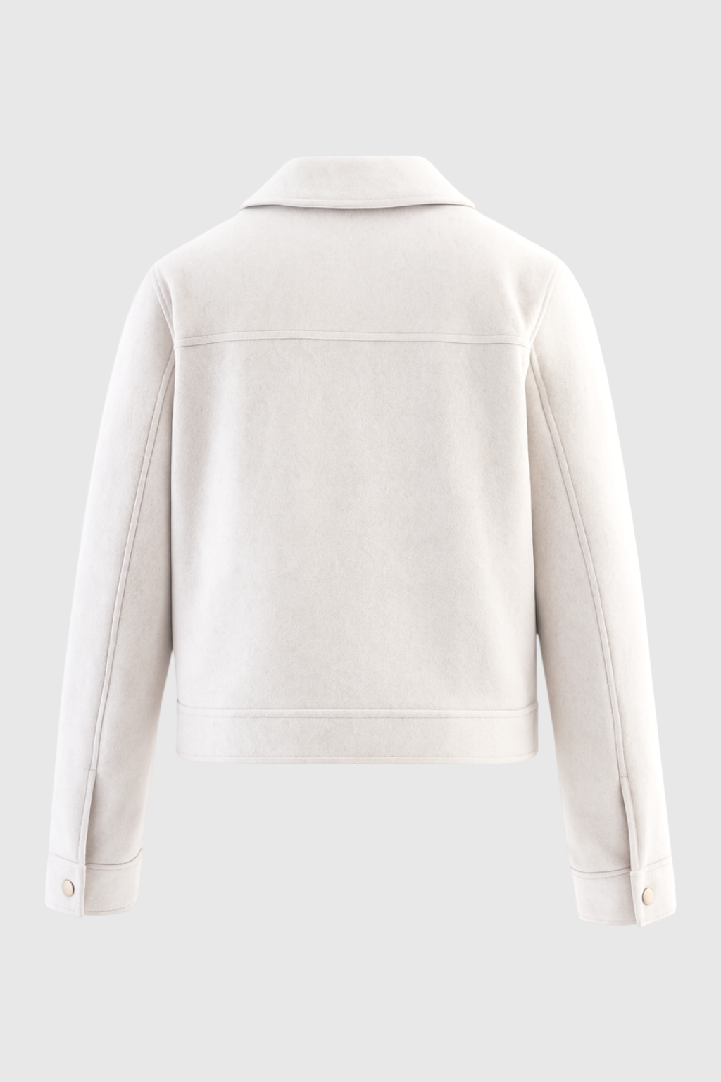 Jacket : Women's White Soft Fleece Zip-Up Jacket - Cozy & Lightweight in van Vanda Liamo