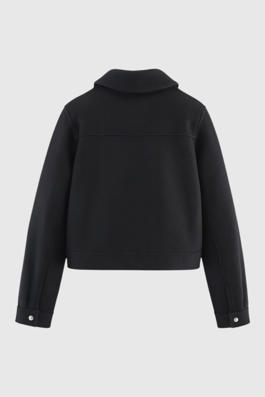 Jacket : Women's Black Soft Zip-Up Jacket in van Vanda Liamo