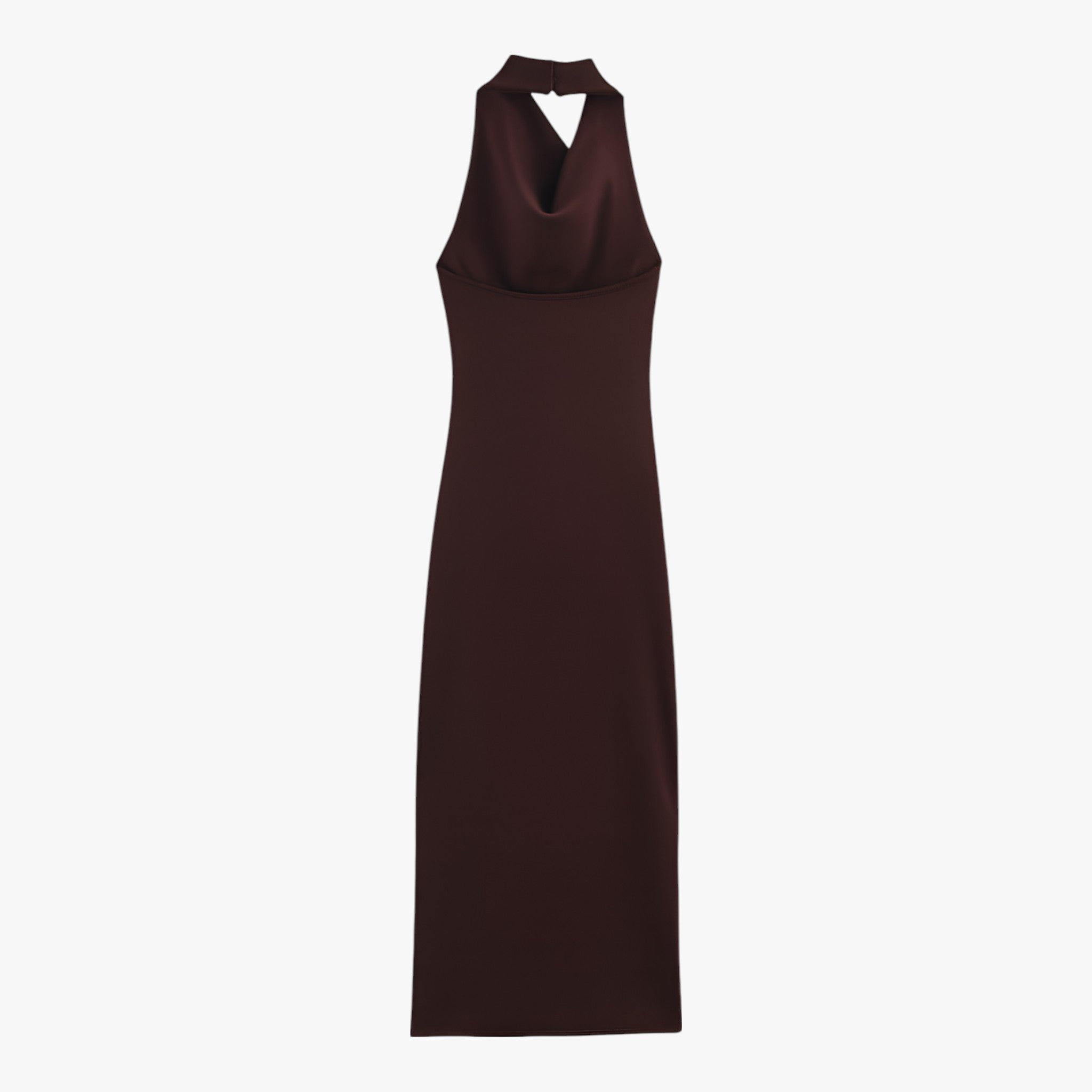 Dresses : Women's Brown Backless Midi Summer Dress - Flowy & Lightweight in van Vanda Liamo