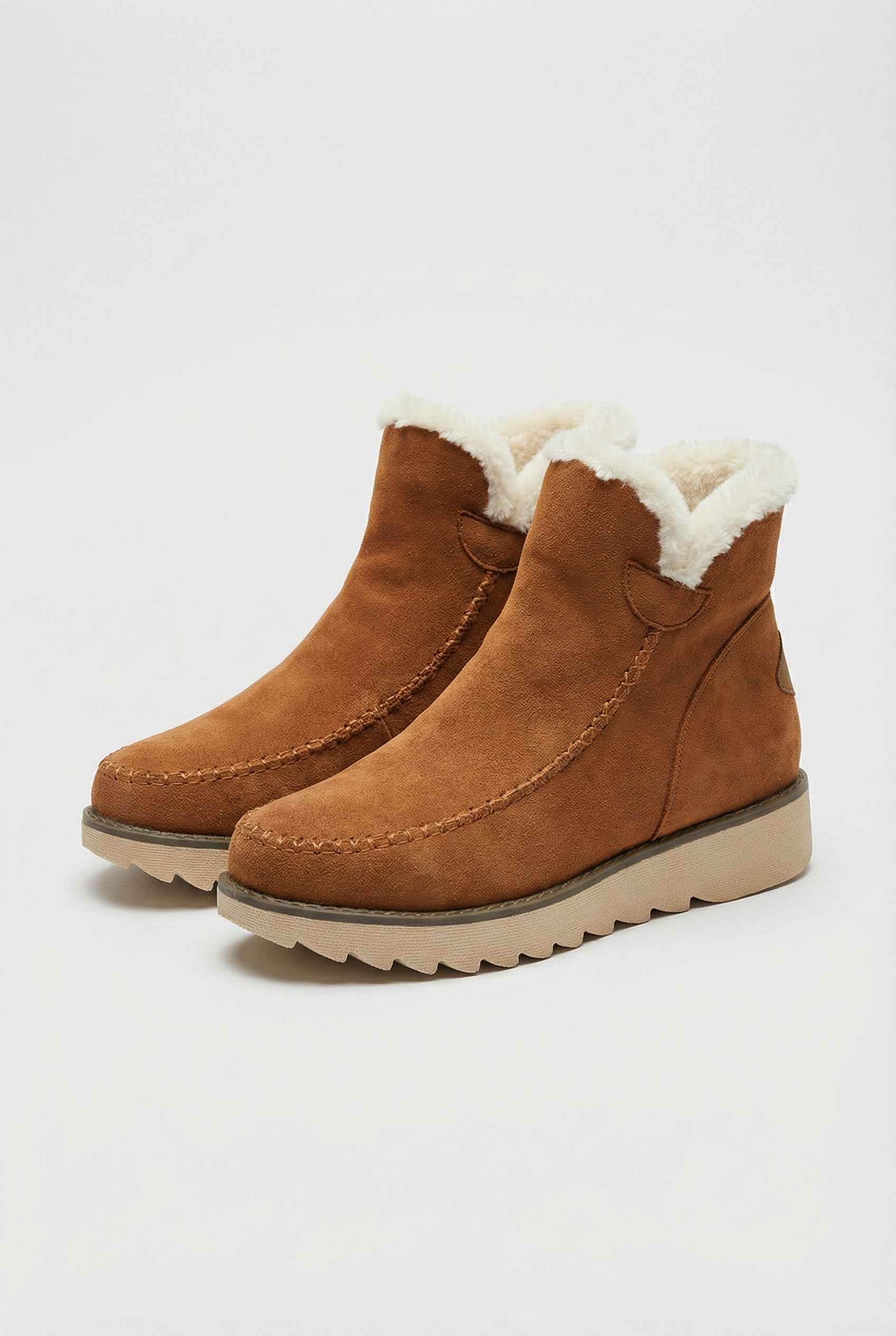 Women's Boots : Deep Brown Ankle Boots - Lined in Brown One Size van Vanda Liamo