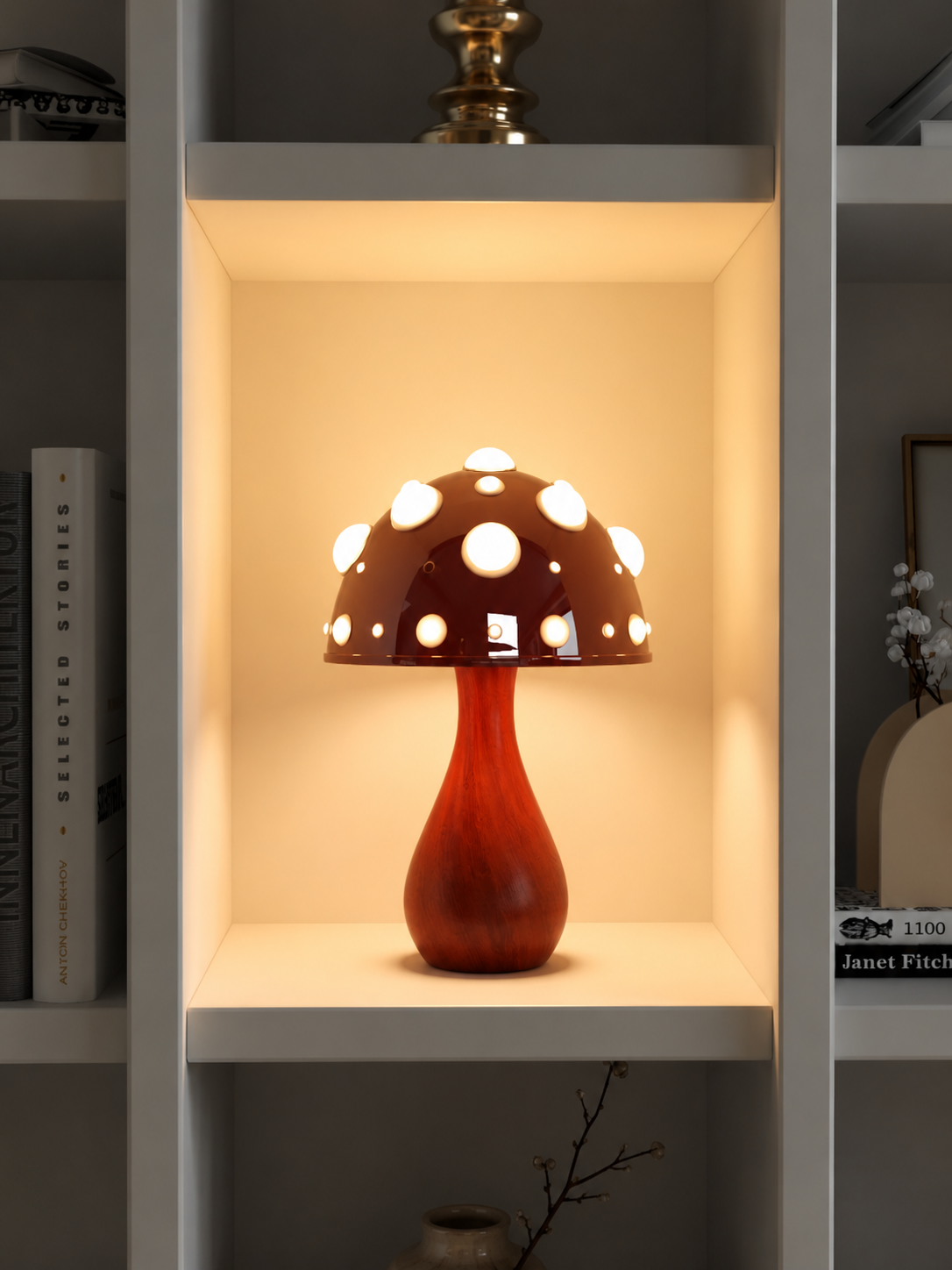 Mushroom Table Lamp - Modern Metal Dimmable Design