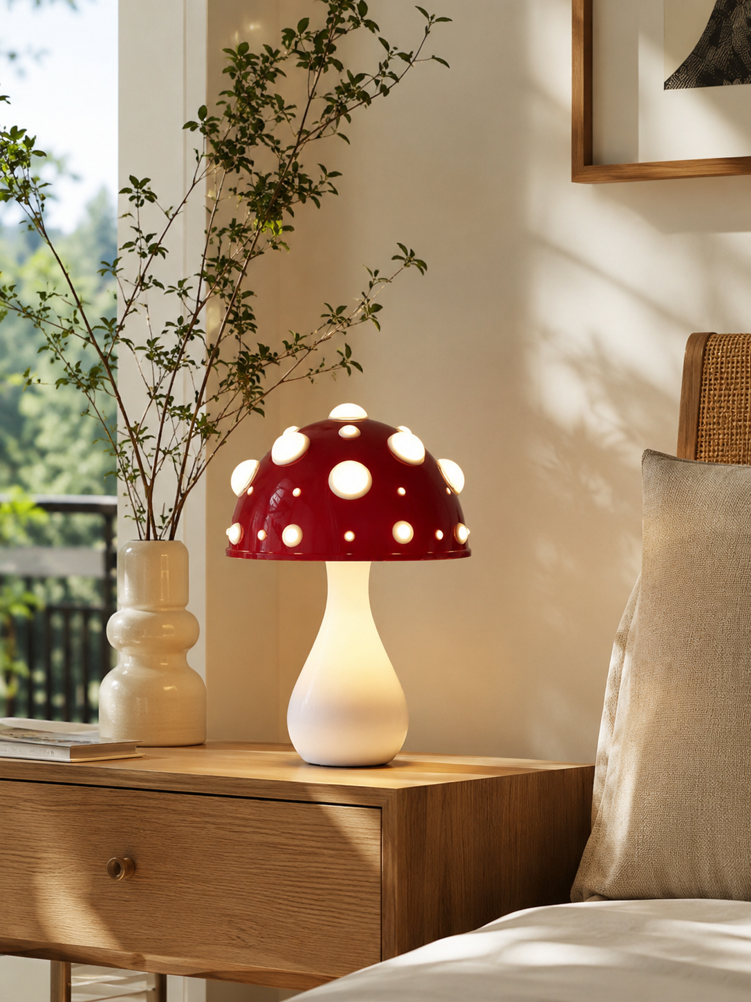 Mushroom Table Lamp - Modern Metal Dimmable Design