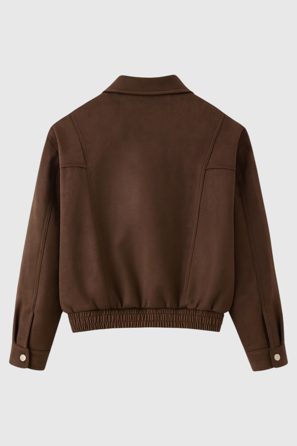 Jacket : Women's Dark Brown Faux Leather Bomber Jacket - S, M, L, XL in van Vanda Liamo