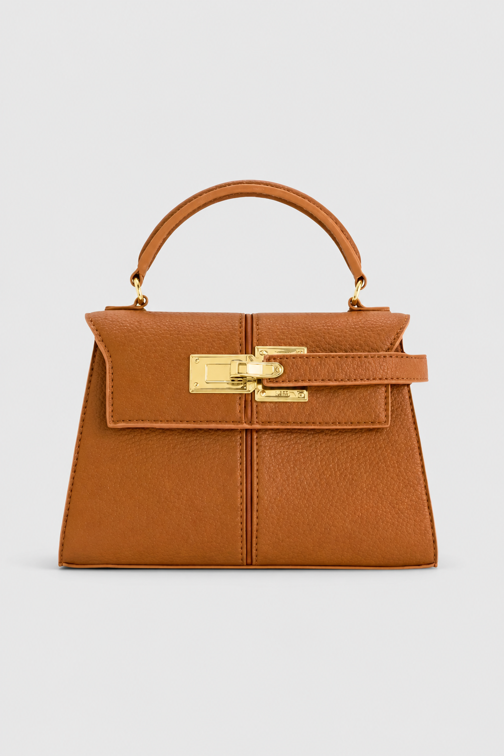 Elegant Trapezoidal Mini Handbag – Structured Silhouette with Textured Finish
