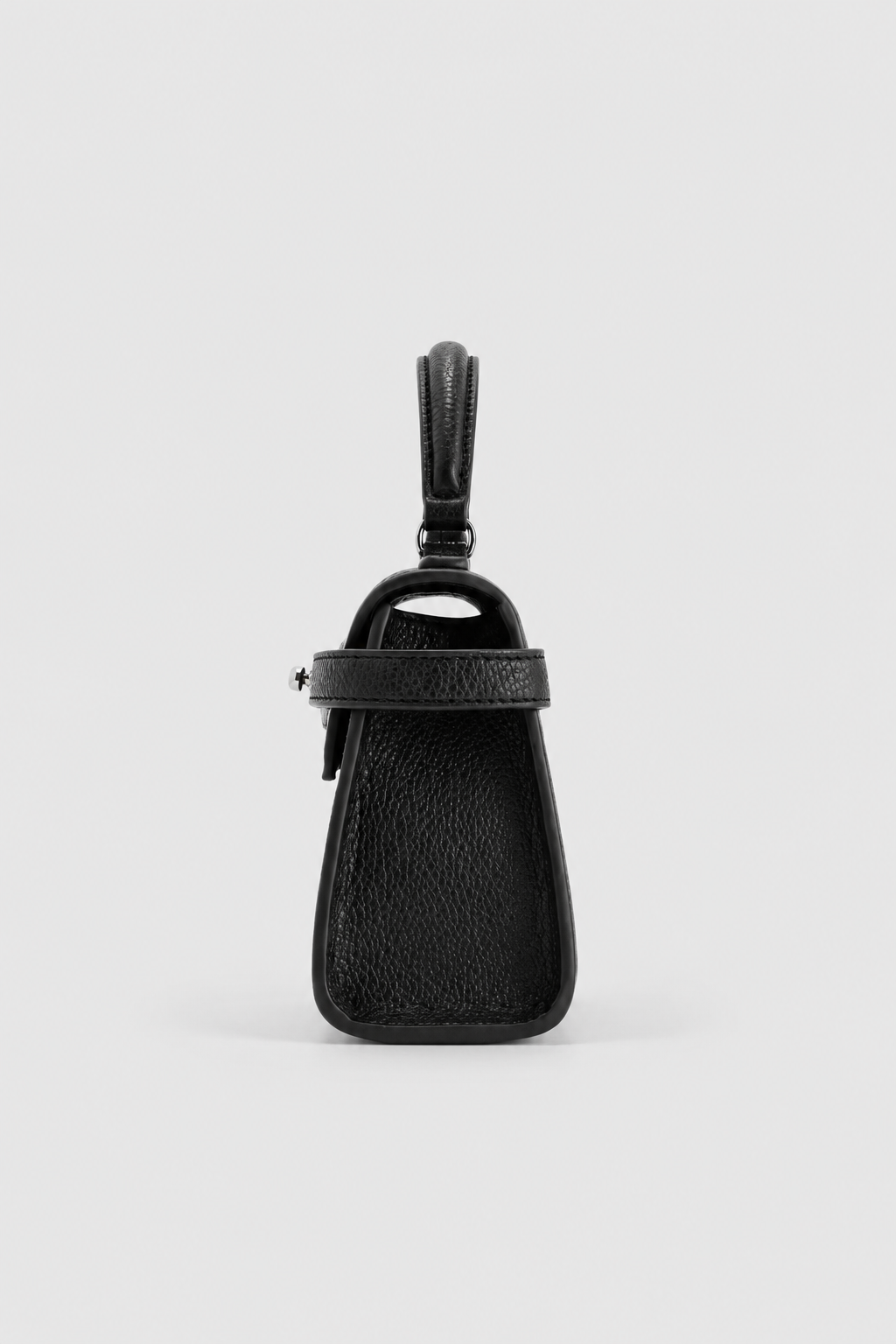 Elegant Trapezoidal Mini Handbag – Structured Silhouette with Textured Finish