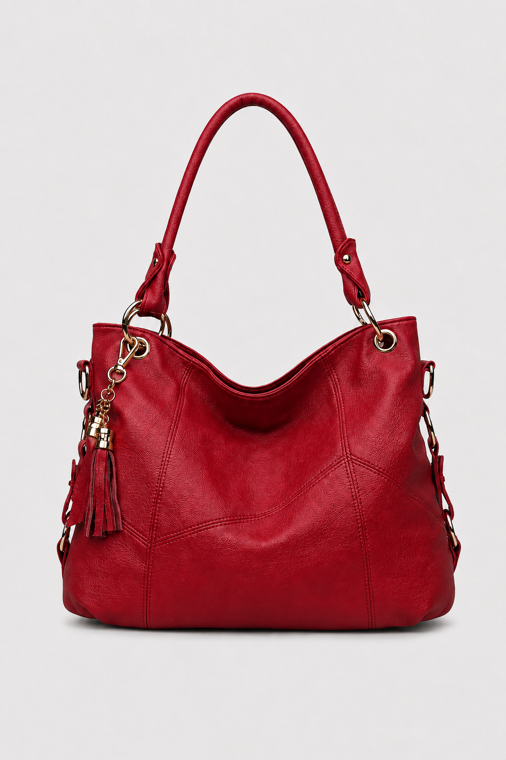 Handtas : Elegant women's handbag - Spacious, stylish & durable in Burgundy van Vandaliamo