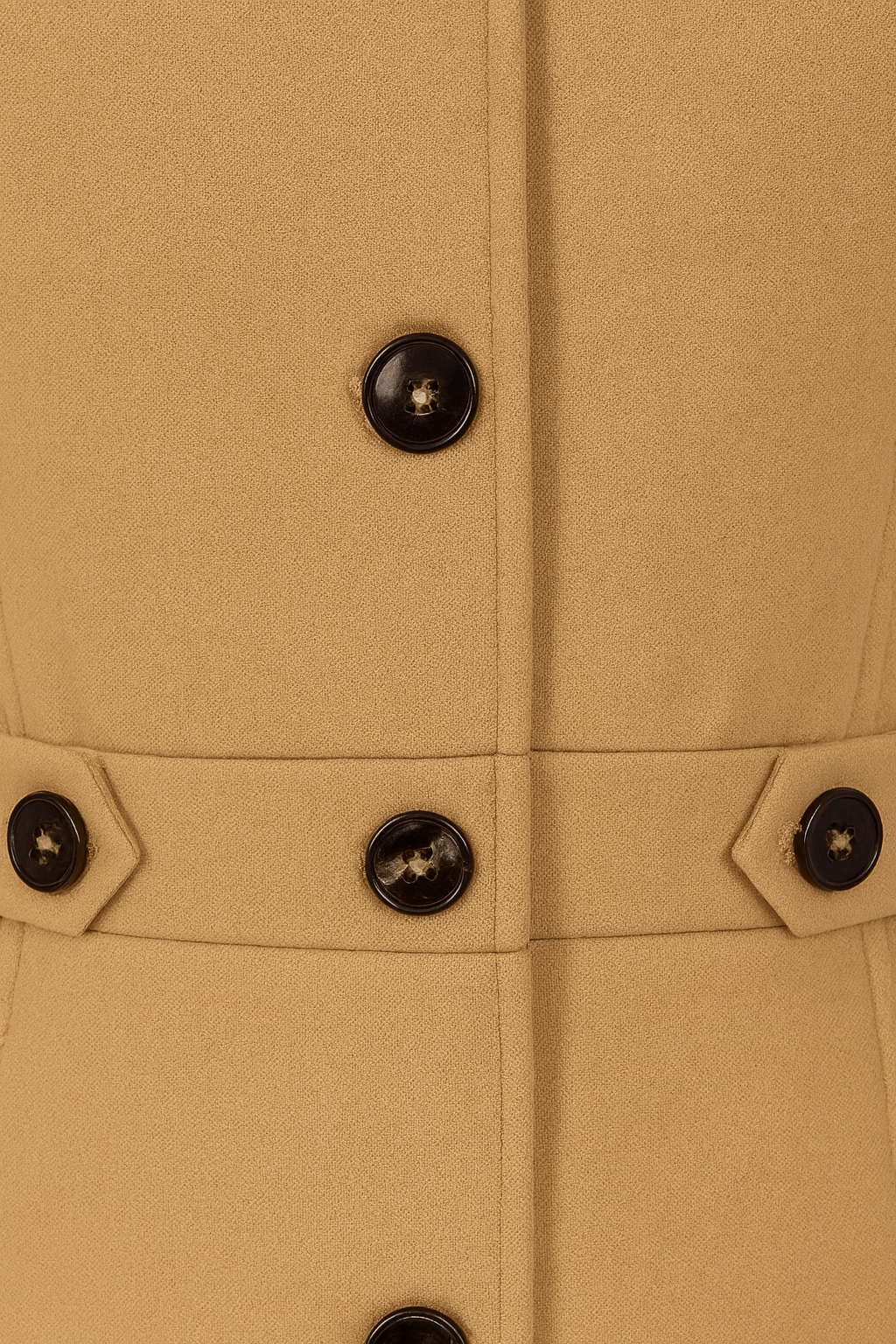 Coat : Mid-Length Khaki Winter Coat in van Vanda Liamo