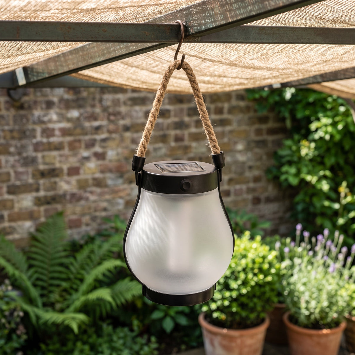 Solar Flame Effect Garden Lantern – Waterproof LED Outdoor Light