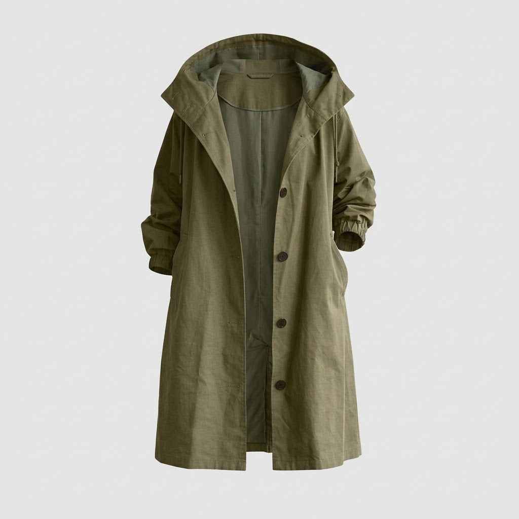 Fashion : Women's Waterproof Trenchcoat with Long Fit in van Vanda Liamo