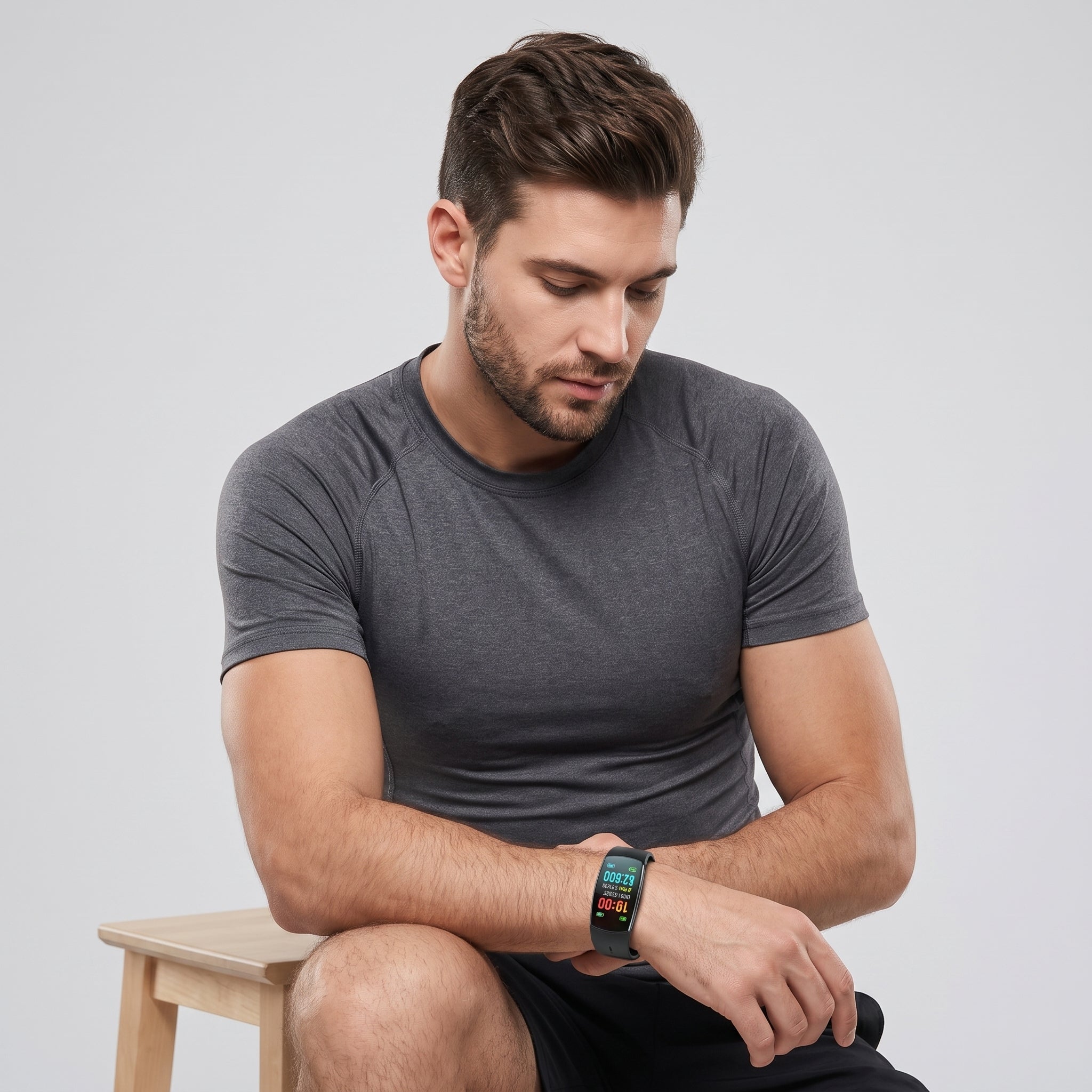 Blood pressure and heart rate monitor, black silicone, with