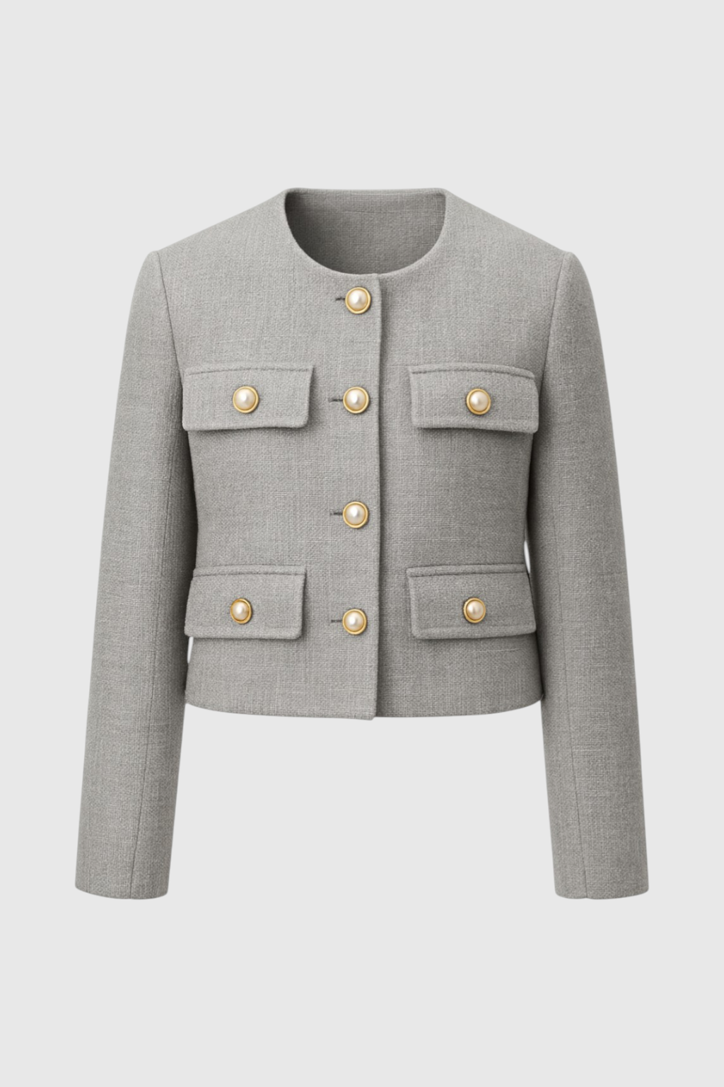 Jacket : Women's Gray Winter Short Jacket in Grey van Vanda Liamo