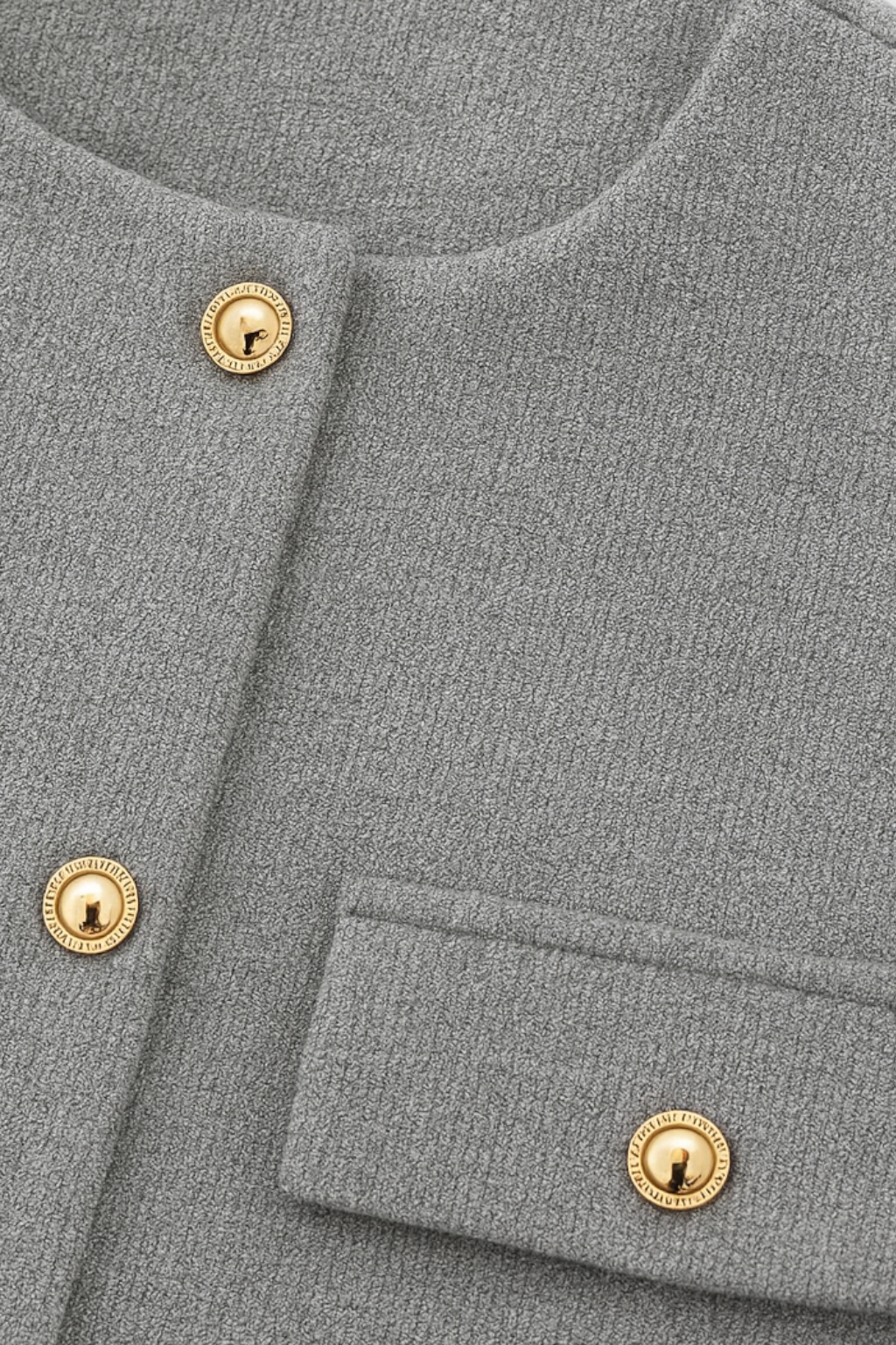 Jacket : Women's Gray Winter Short Jacket in van Vanda Liamo
