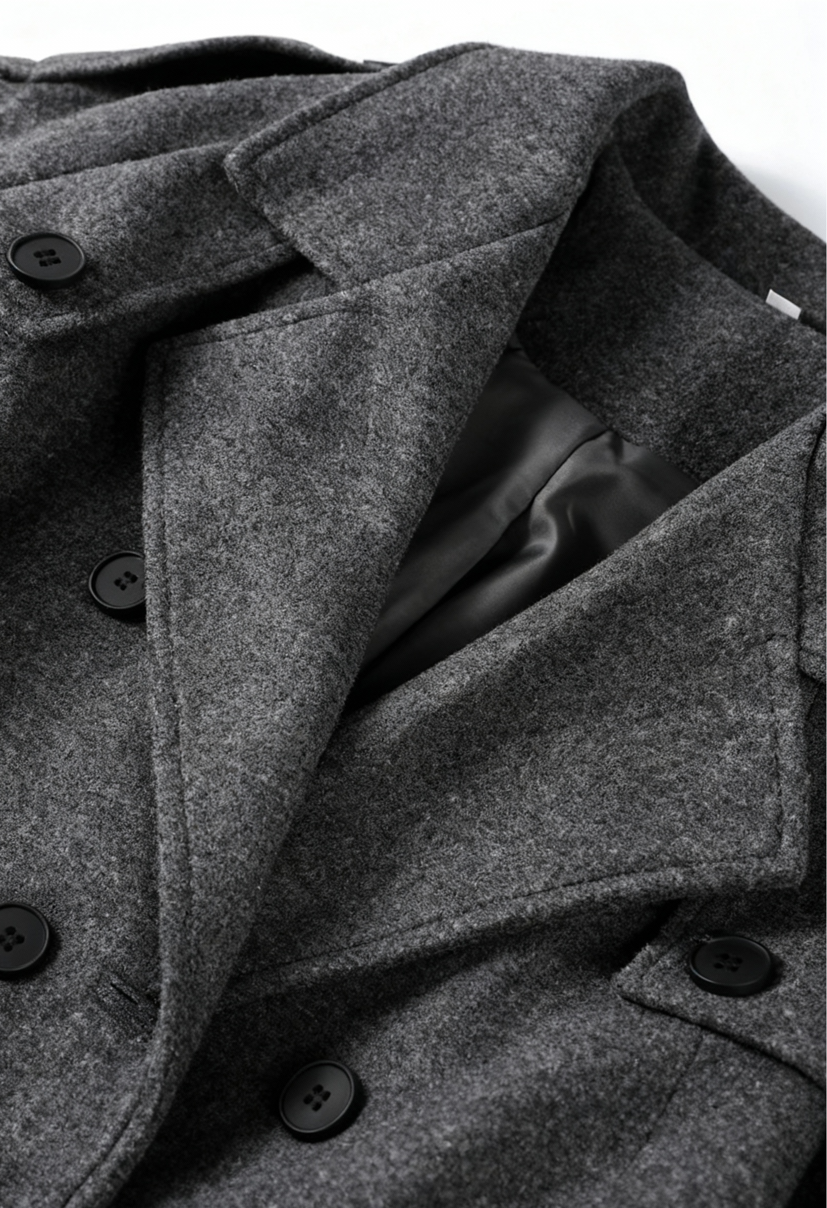 Coat : Women's Long Gray Double-Breasted Trench Coat with Belt in van Vanda Liamo
