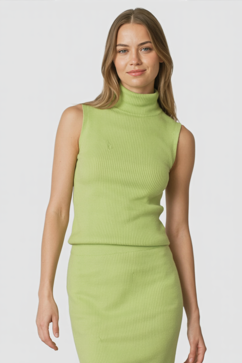 Women's Set : Women's Green Knit Skirt & Top Set - High-Quality in van Vanda Liamo