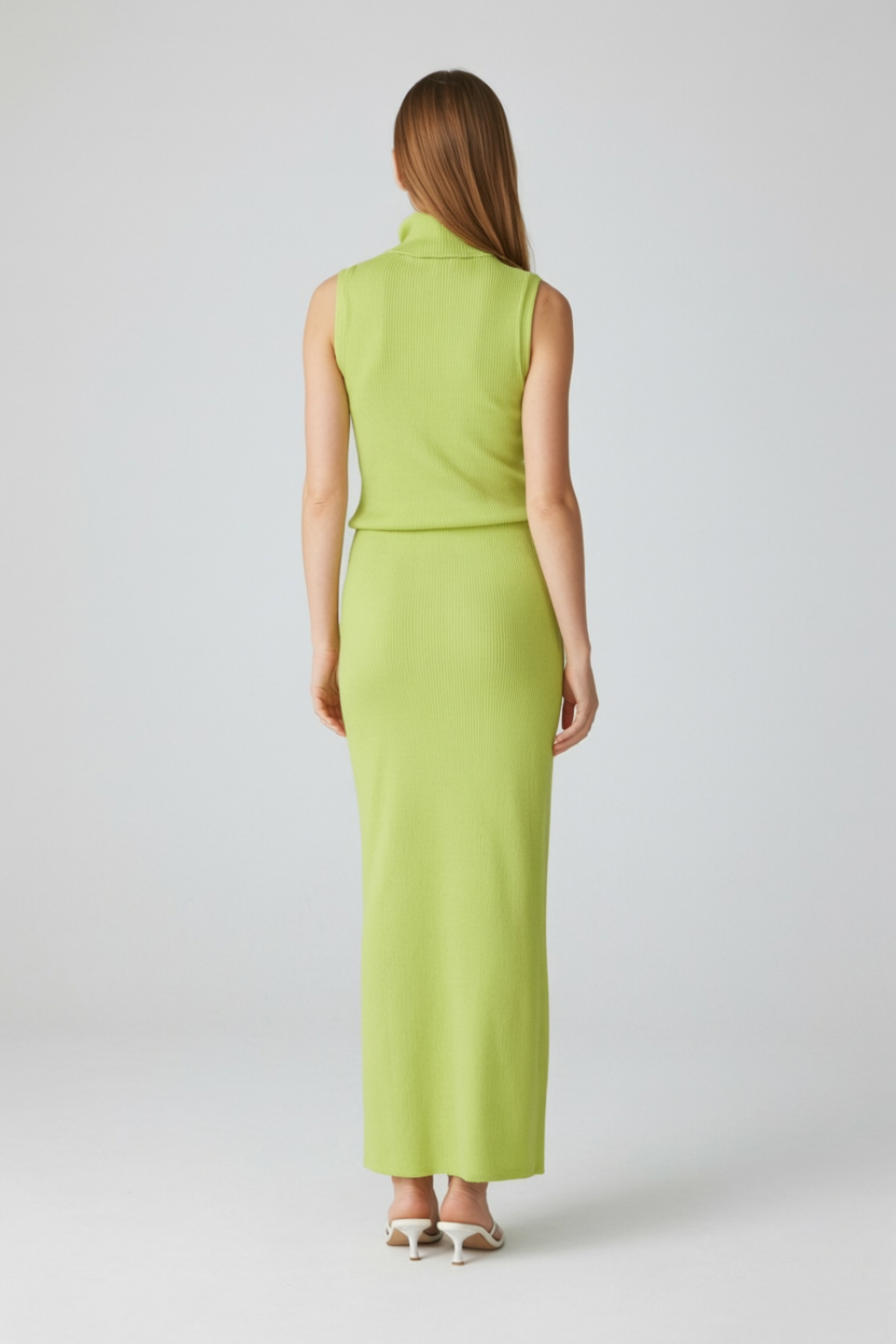 Women's Set : Women's Green Knit Skirt & Top Set - High-Quality in van Vanda Liamo