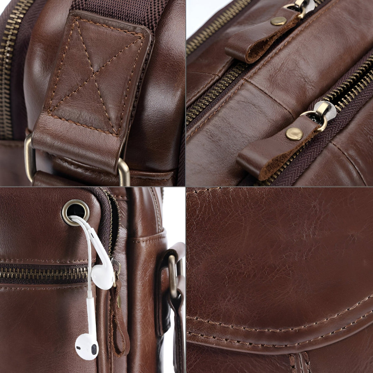 Men's Refined Premium Leather Everyday Bag