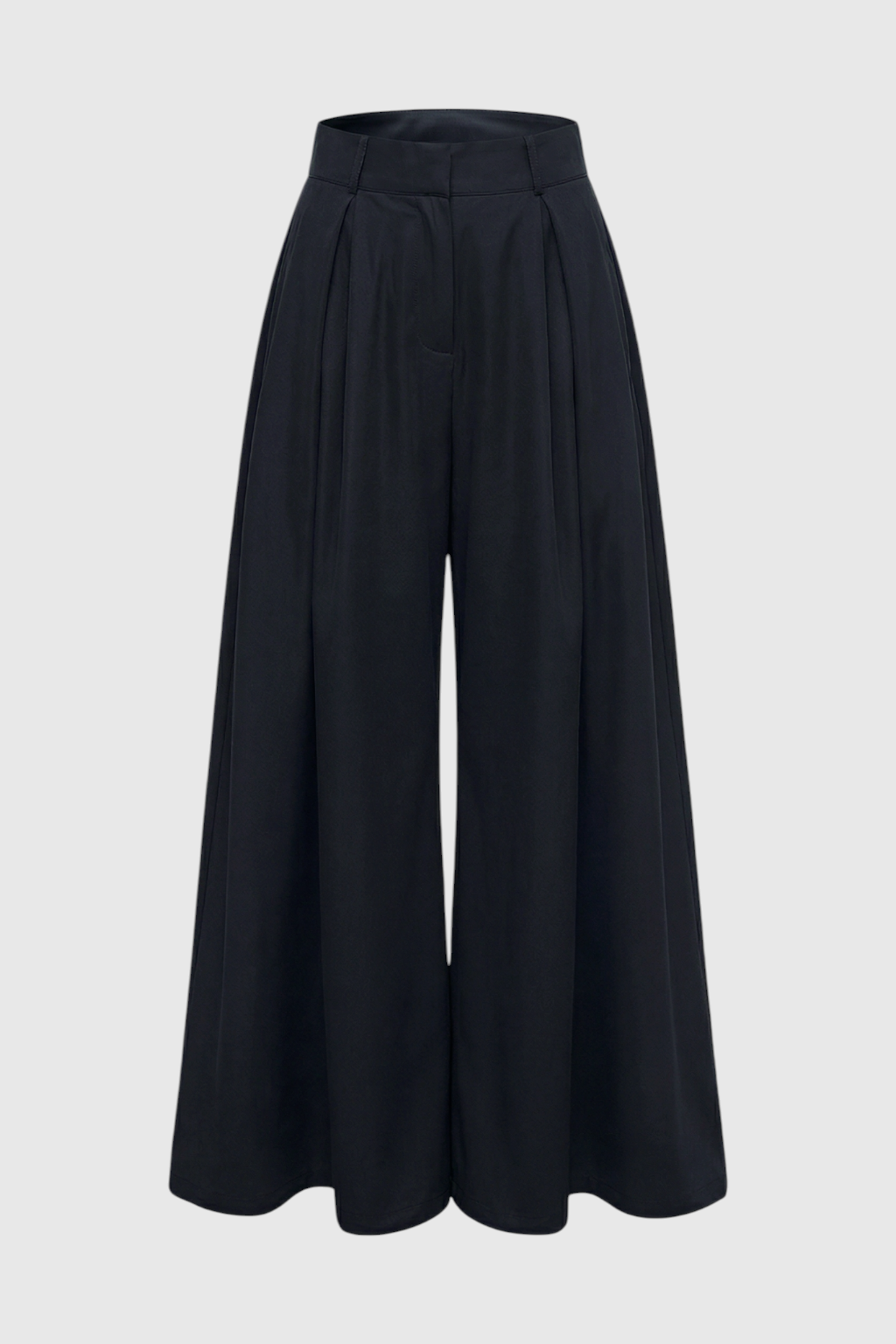 Pants : Women's High-Waisted Wide-Leg Black Dress Pants - Comfortable & Stylish in Black van Vanda Liamo