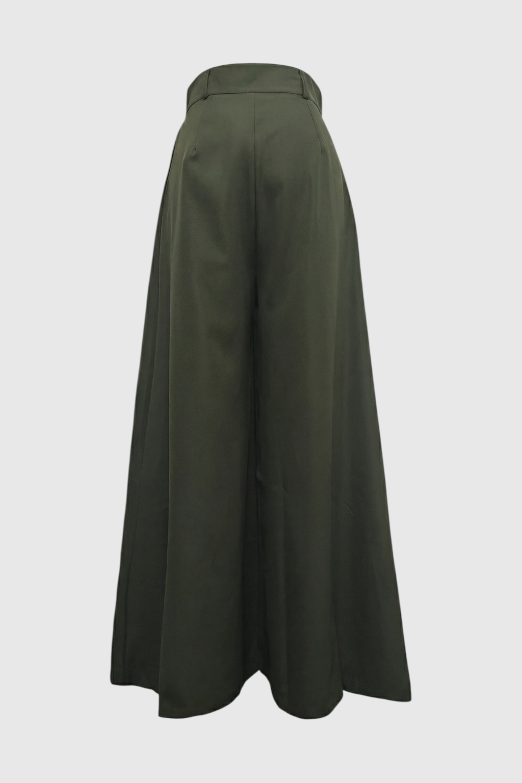 Pants : Women's High-Waisted Wide-Leg Army Green Cargo Pants in van Vanda Liamo