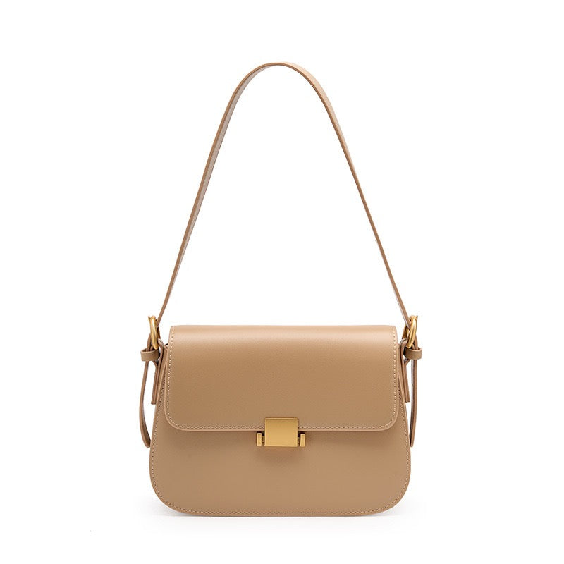 Elegant Shoulder Bag with Gold Closure - Luxury Design for Every Day