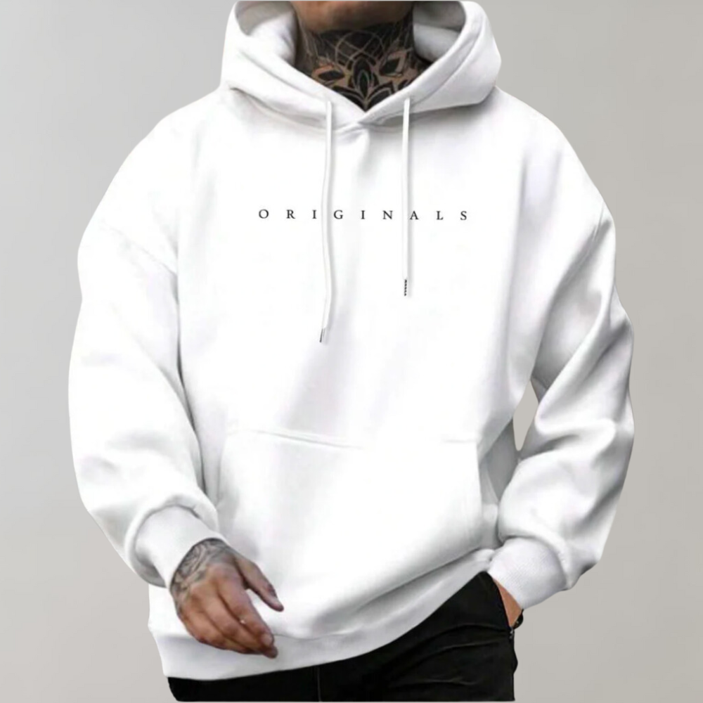 Men's Black Casual Hoodie - Everyday Pullover Hoodie