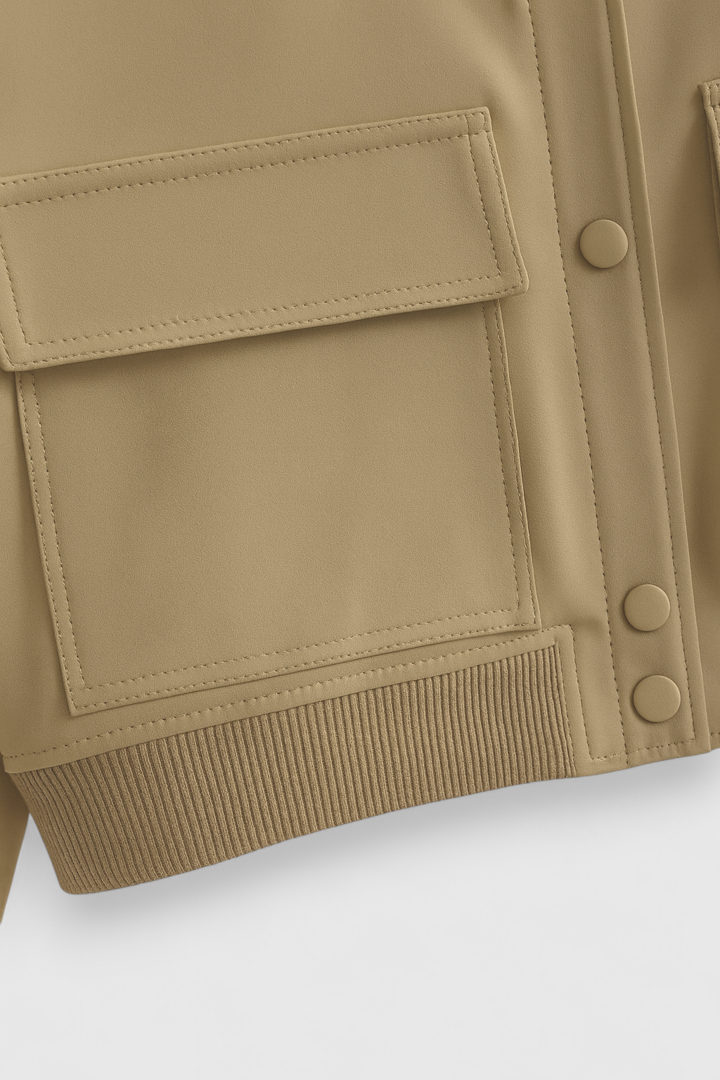 Jacket : Women's Khaki Bomber Jacket in van Vanda Liamo