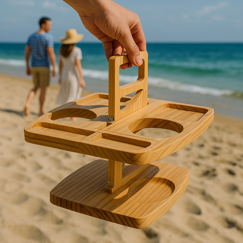 Outdoor Table : Compact Foldable Wooden Picnic Table in van Vanda Liamo