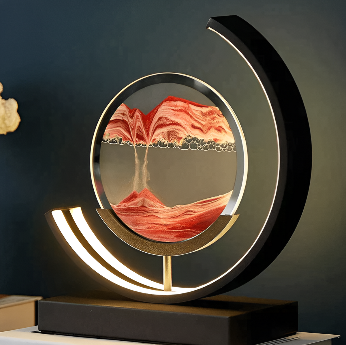 LED Sand Art Table Lamp – Kinetic Flowing Sand Design