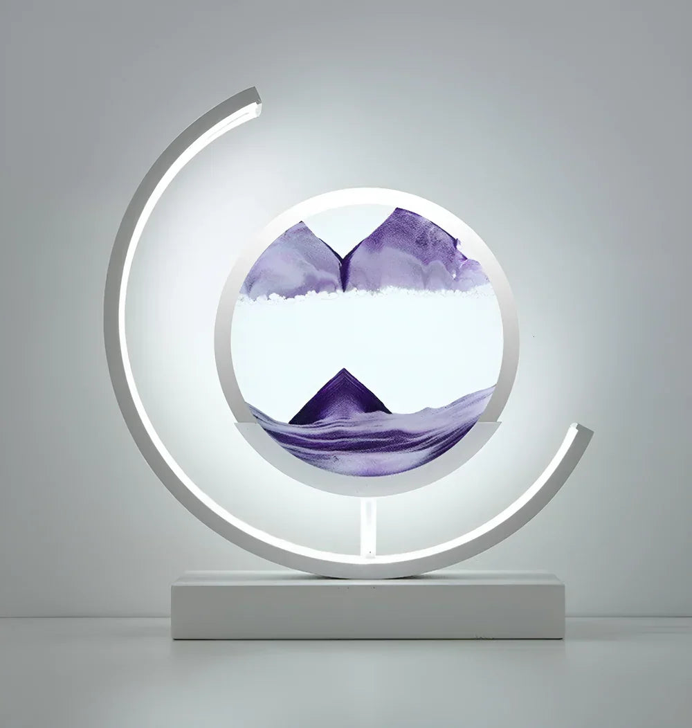 LED Sand Art Table Lamp – Kinetic Flowing Sand Design