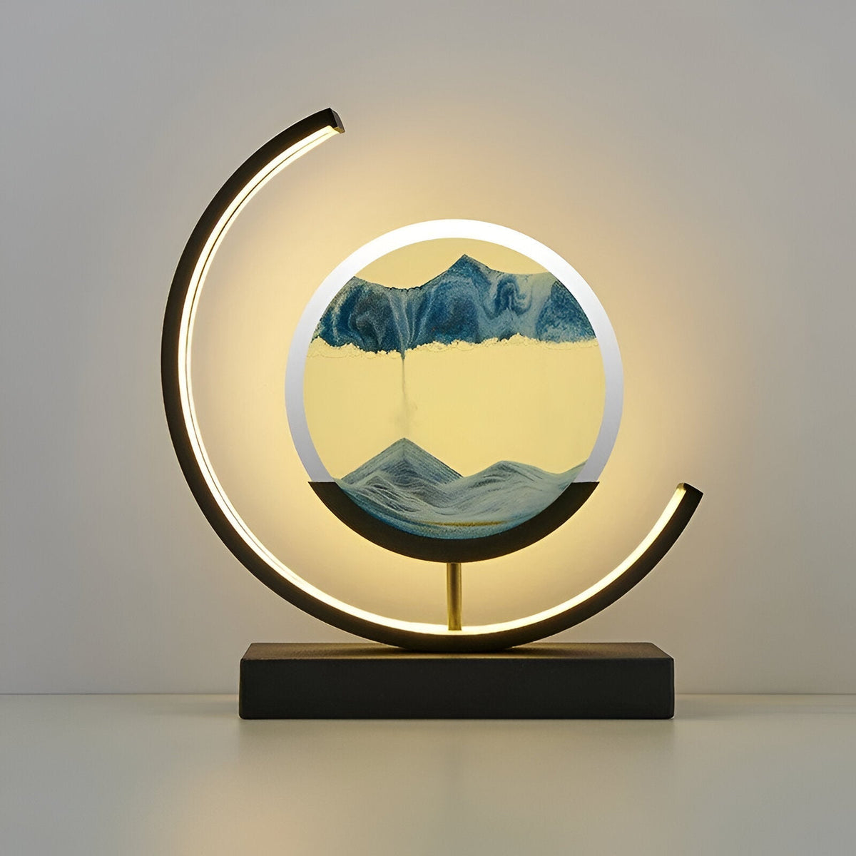 LED Sand Art Table Lamp – Kinetic Flowing Sand Design