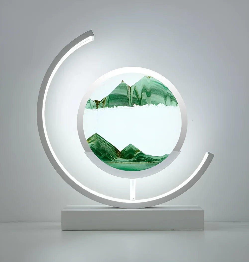 LED Sand Art Table Lamp – Kinetic Flowing Sand Design