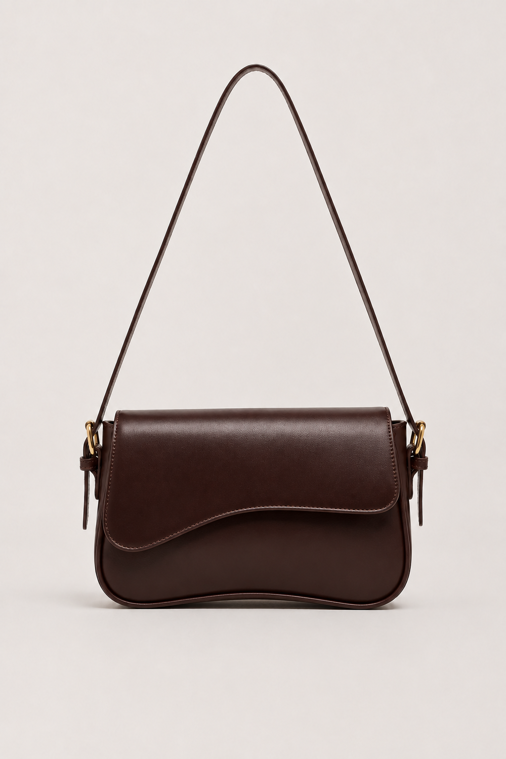 Schoudertas : Ladies Shoulder Bag | Elegant Design | Compact & Stylish Bag in Dark Brown van Vandaliamo