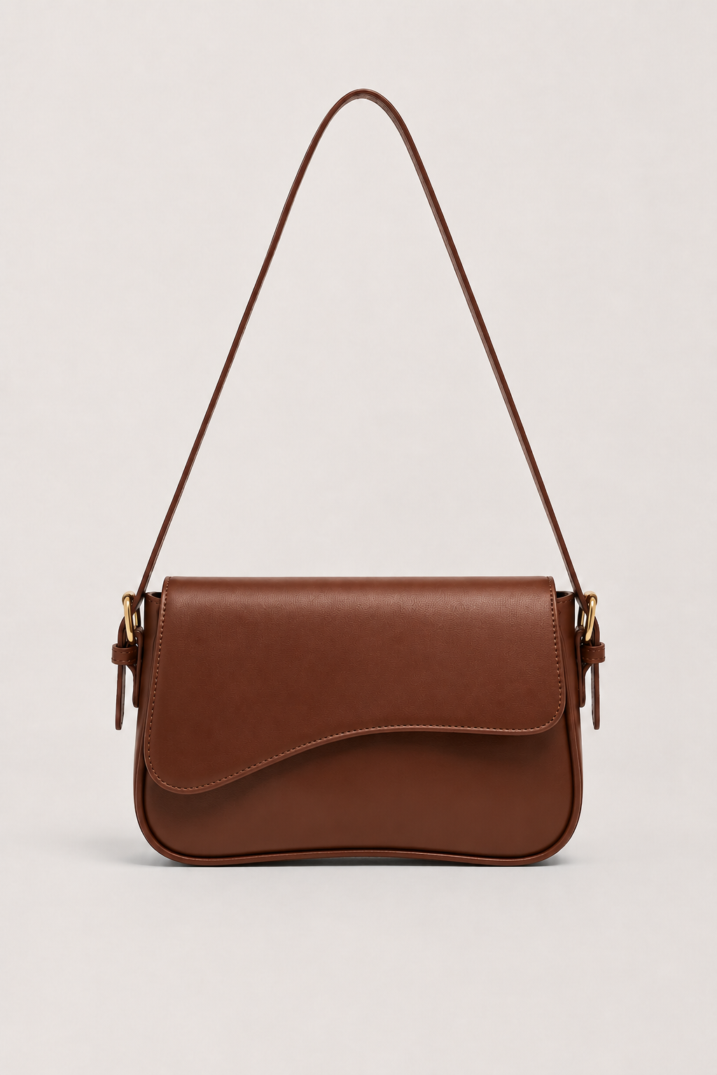 Schoudertas : Ladies Shoulder Bag | Elegant Design | Compact & Stylish Bag in Brown van Vandaliamo