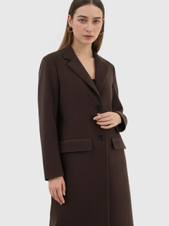 Women's Brown Long Anti-Suede Coat