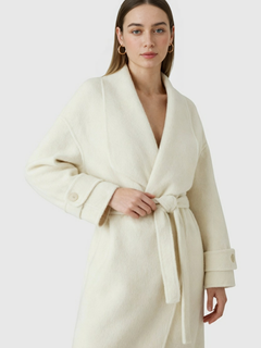 Women's Long Beige Winter Coat - Warm & Stylish Outerwear