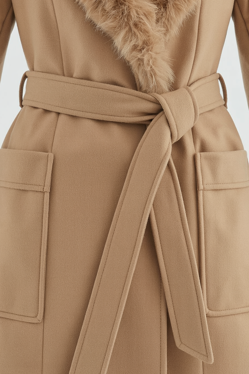 Coat : Women's Long Belted Winter Puffer Coat - Warm & Stylish Outerwear in van Vanda Liamo