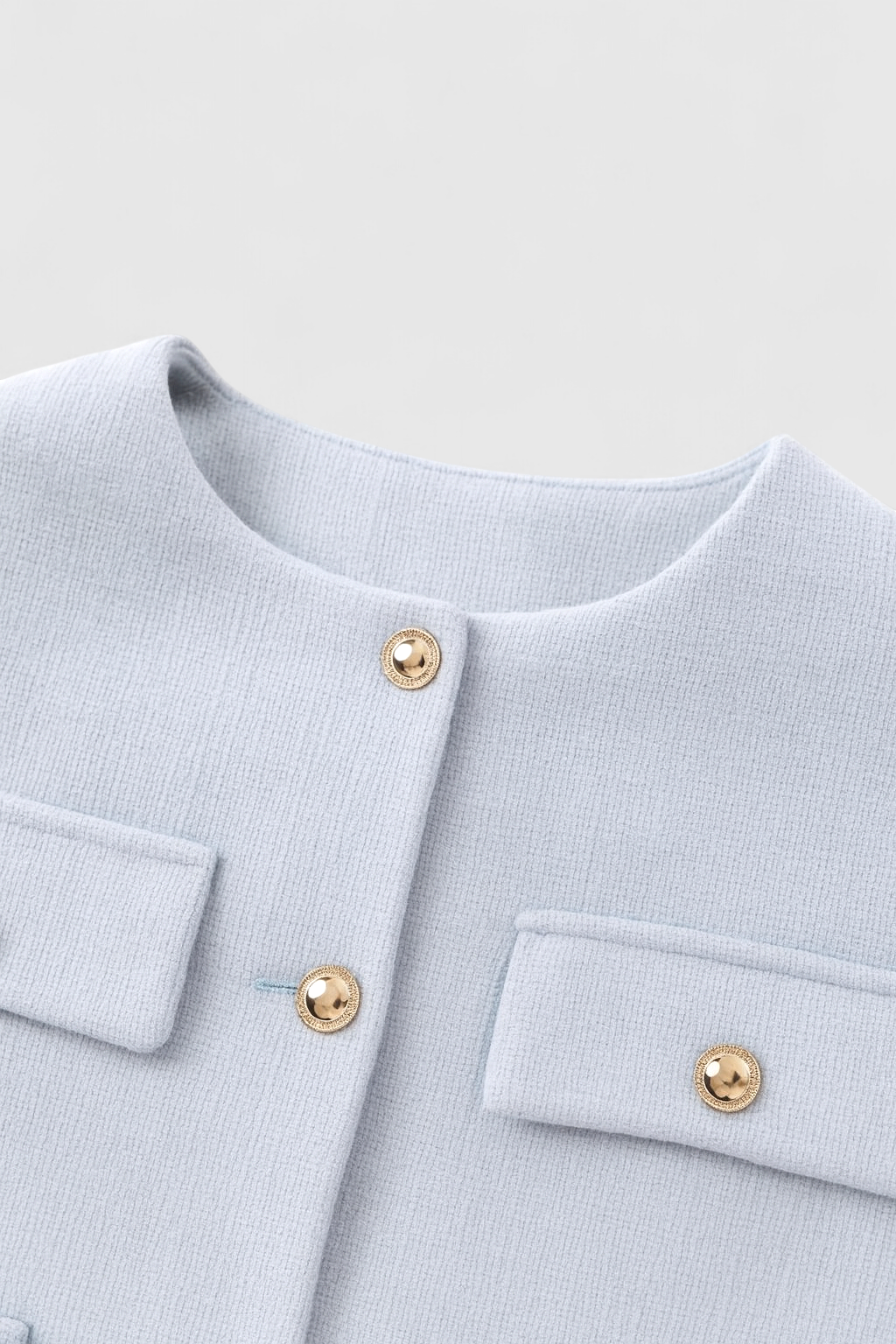 Jacket : Women's Light Blue Puffer Jacket - Warm Winter Short Coat in van Vanda Liamo