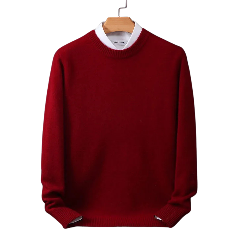 Men's Cashmere Knit Sweater - Soft Wool Pullover
