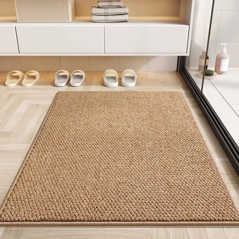 Doormat : Absorbent Quick-Dry Doormat for Indoor and Outdoor Use in Coffee Brown van Vandaliamo