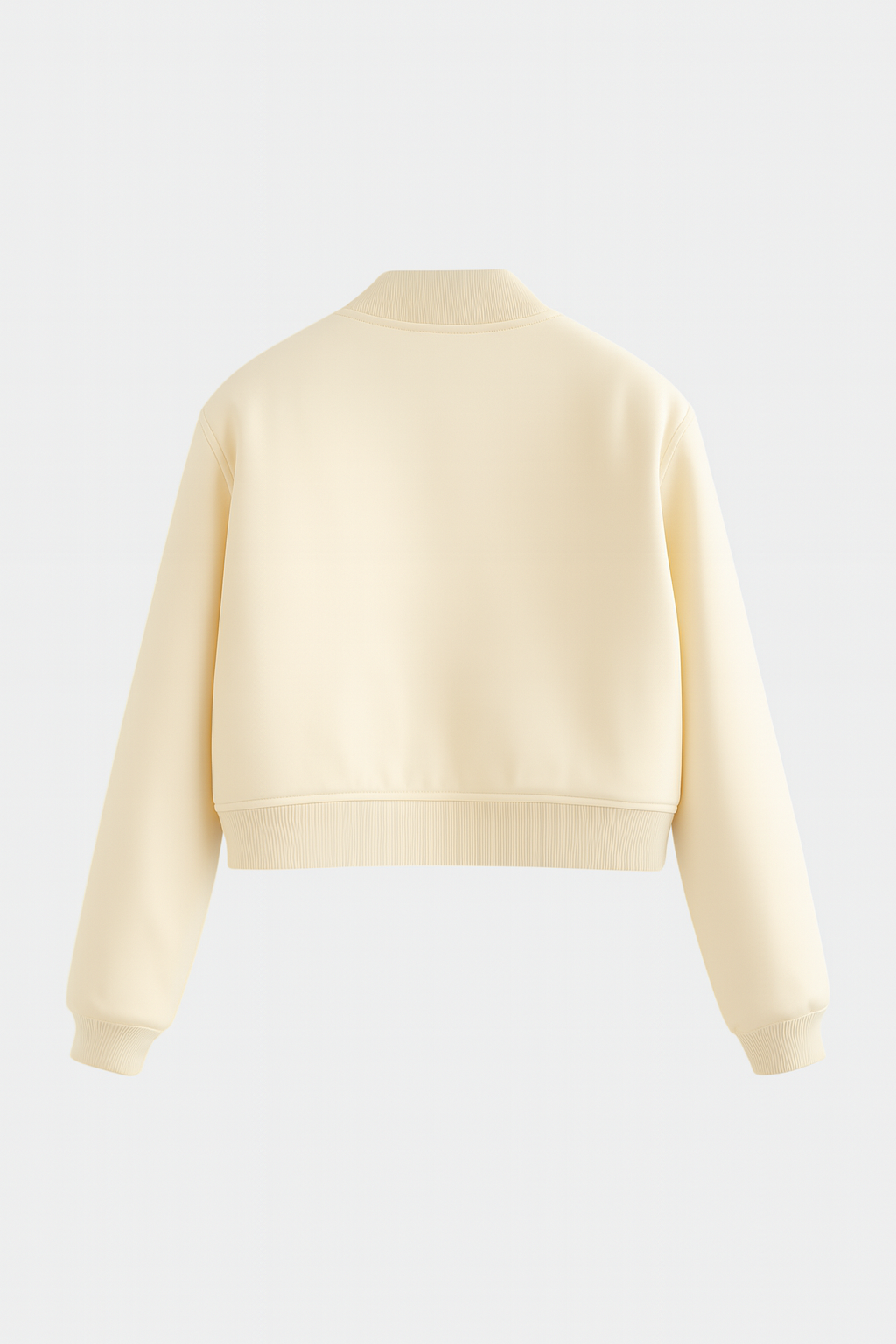 Jacket : Women's Bomber Jacket - Milk White in van Vanda Liamo