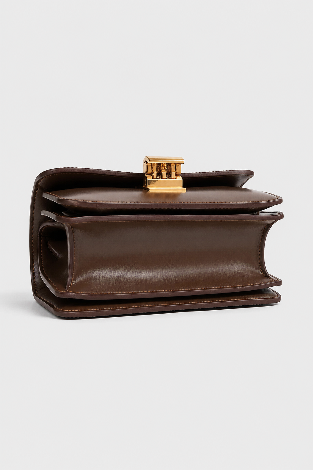 Minimalist Shoulder Bag – Structured Silhouette with Prominent Clasp