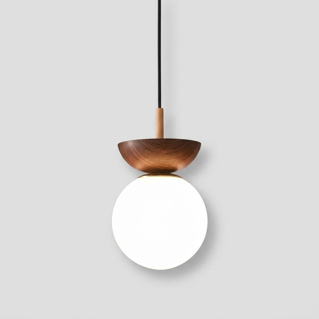 Home Decor : Nordic Orb Ceiling Lamp - Wood Grain & Metal Accent in van Vandaliamo