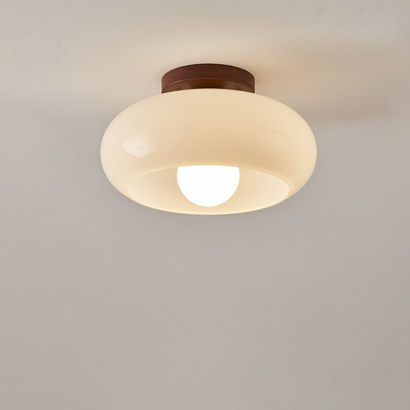 Modern Bauhaus Ceiling Light – Sculptural Glass Dome