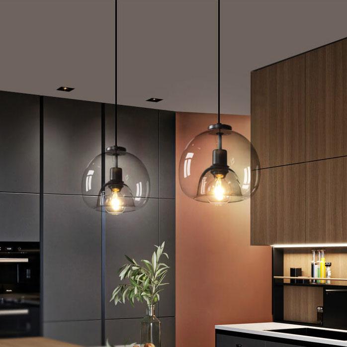 Home Decor : Smoke Glass Pendant Lamp - Hand-Blown Glass Design in Smoke Grey van Vandaliamo