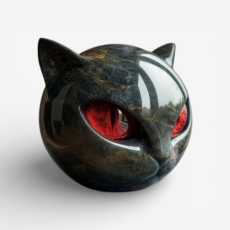 Decor : Miniature Resin Cat Decor Sculpture in Red van Vandaliamo