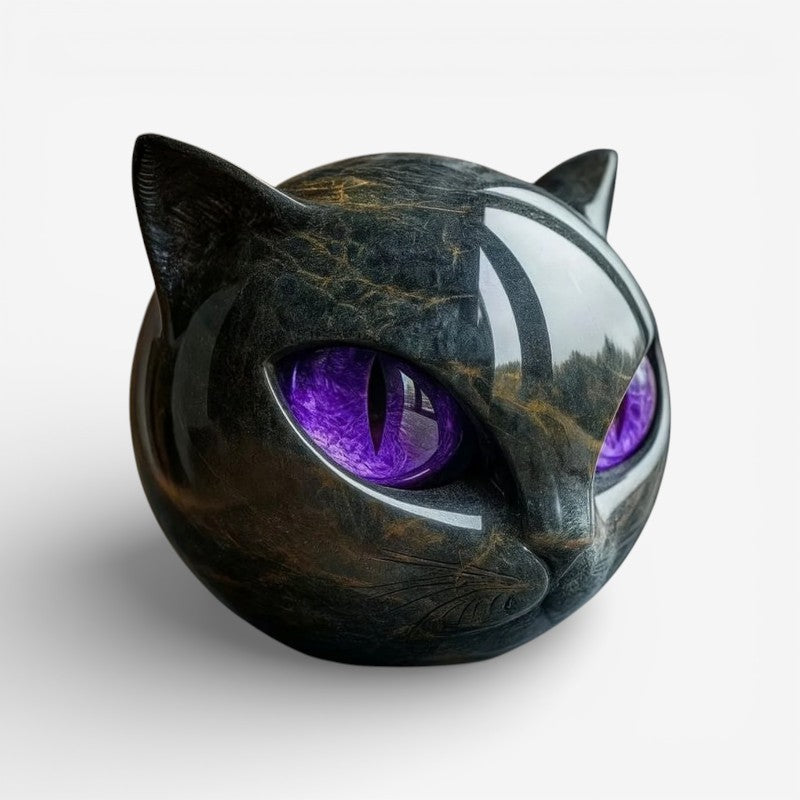 Decor : Miniature Resin Cat Decor Sculpture in Purple van Vandaliamo